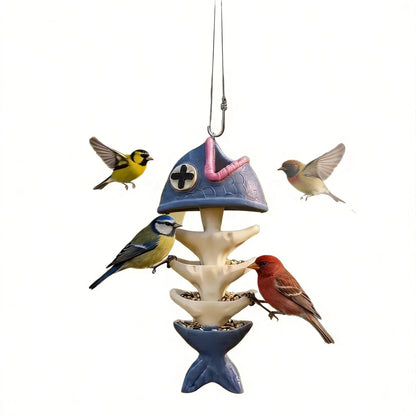 🐟🐟Fish bones suspended Skeleton Bird Feeder🐦✨