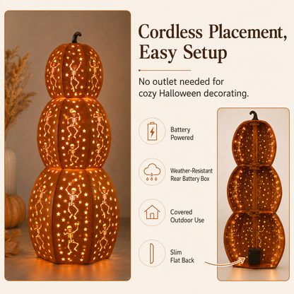🎃Lighted Stacked Pumpkin Porch Decor
