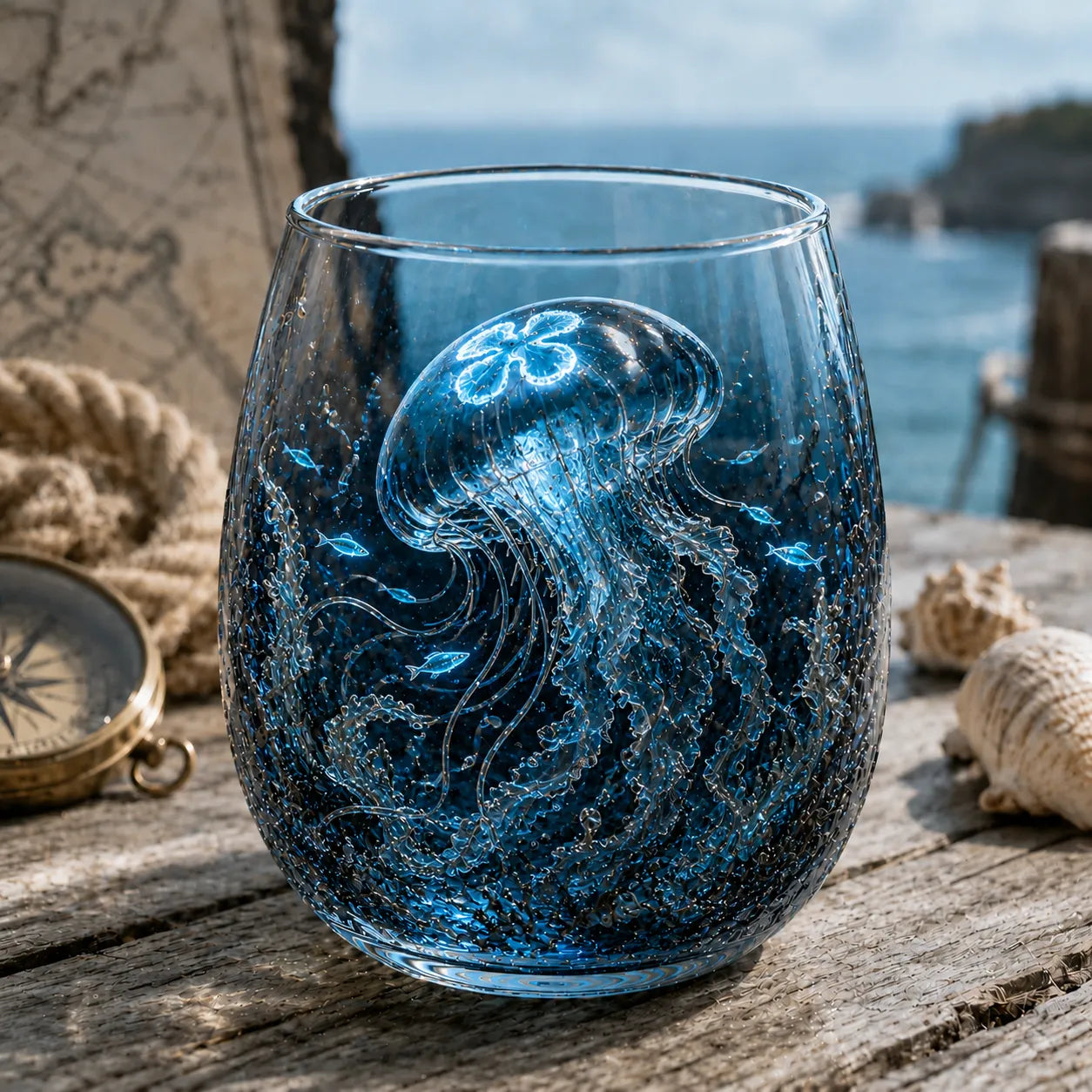 🌊🌊Release The Kraken Pirate Glass Collection — 3-Piece Legendary Ocean Treasure Set - KRAKEN RISE GLass