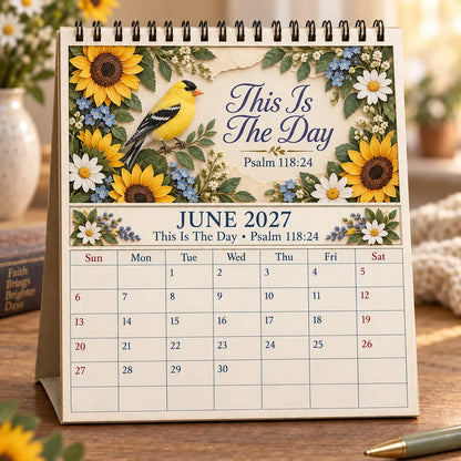✝️ 3D Christian Calendar 2027 | 12 Scripture Designs with Nature Scenes, Birds & Flowers for Faith-Filled Homes & Meaningful Gifts 🎁