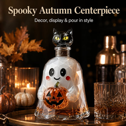 🔥🔥Last Day 50% OFF - Ghost Pumpkin Halloween Decanter 🎃 Spooky Glass Whiskey Bottle