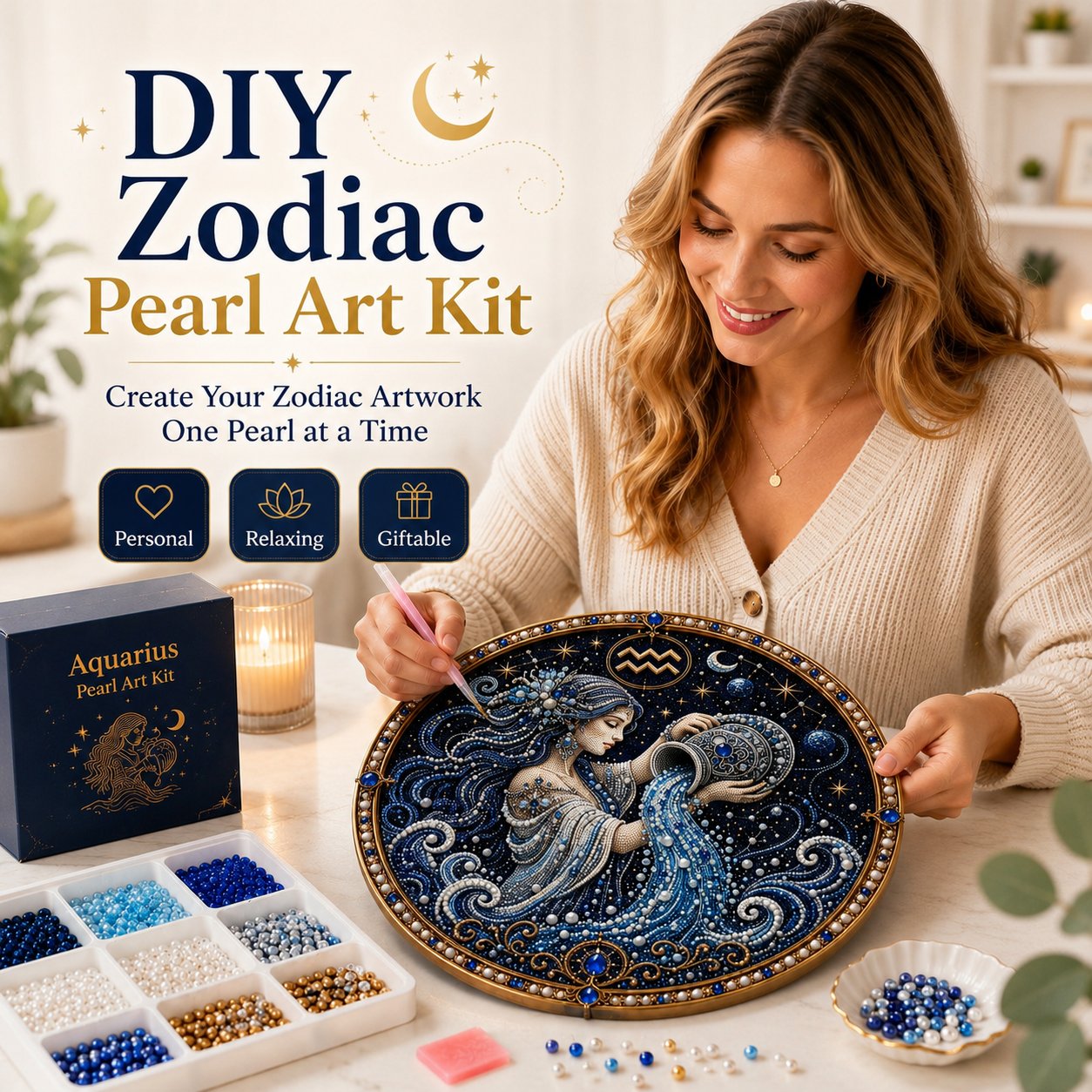 ♈♈12 Zodiac Signs Pearl Art Kit 🌙Buy 2+ Get Free Shipping