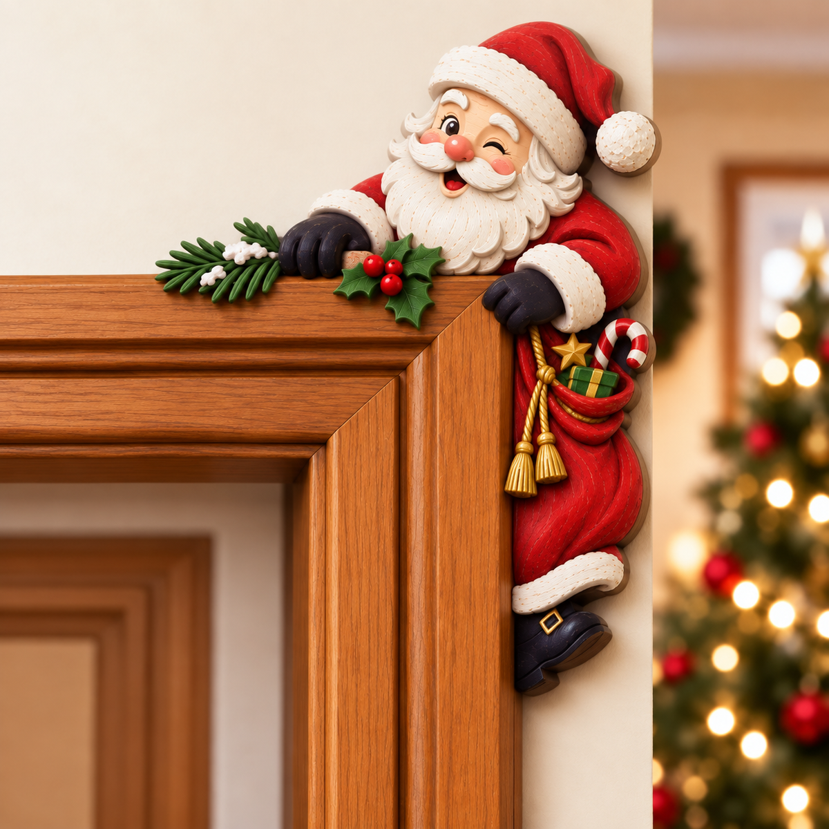 🎅 🎅2026 Christmas Gift 50% Off--Christmas Peekaboo Door Frame Corner Decor