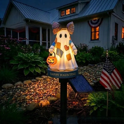 🔥🔥TODAY'S SPECIAL OFFER-50% OFF 🔥Lighted Vintage Patchwork Ghost Solar Garden Light