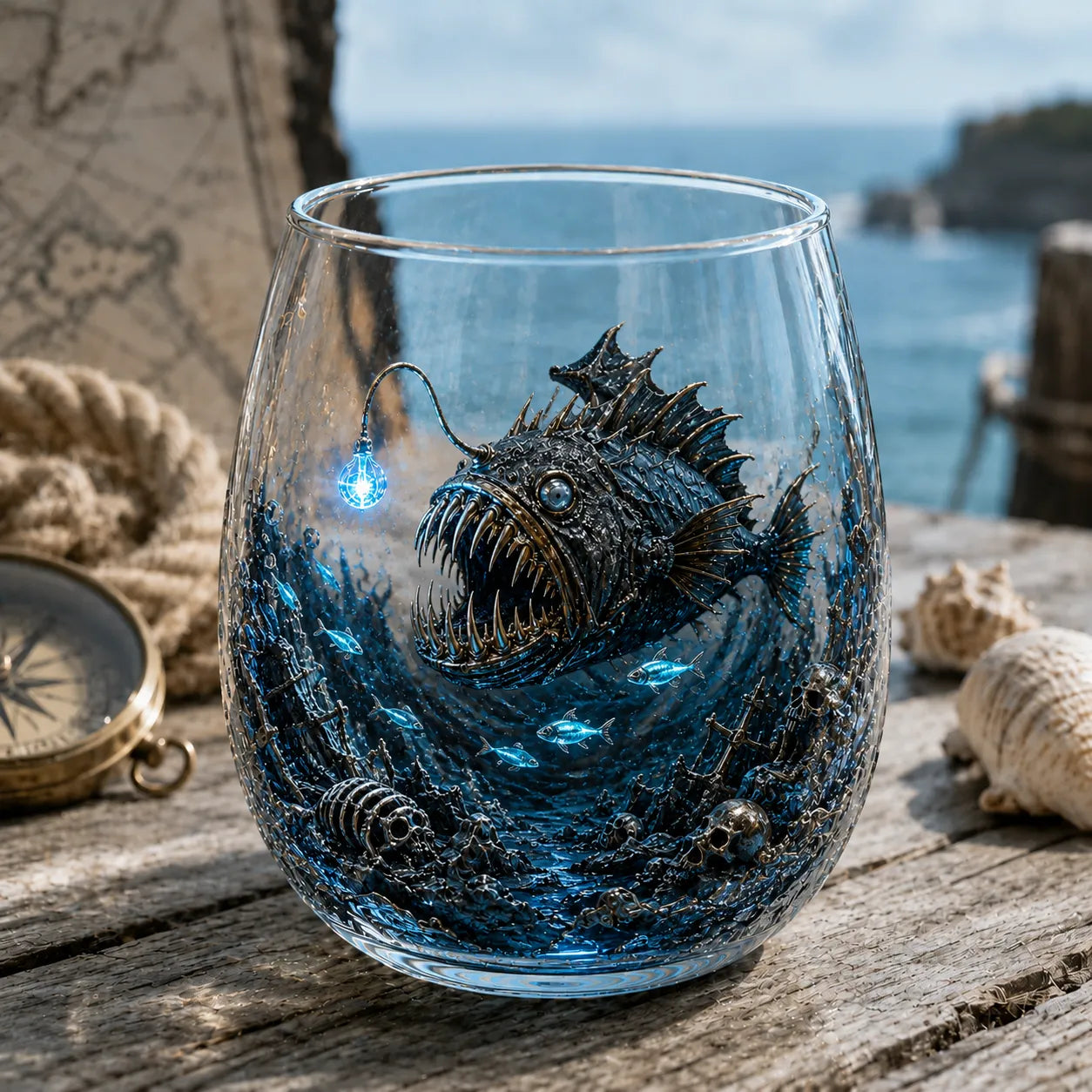 🌊🌊Release The Kraken Pirate Glass Collection — 3-Piece Legendary Ocean Treasure Set - KRAKEN RISE GLass
