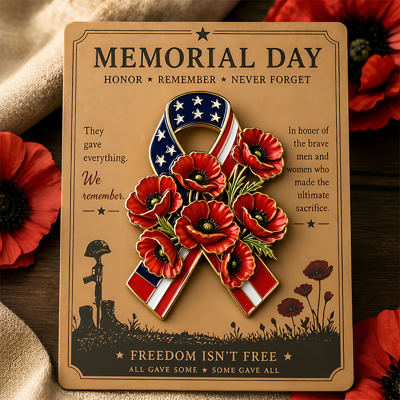 🔥Unisex Poppy Badge — Memorial Day Special Edition