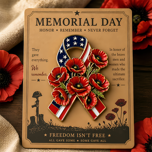 🔥Unisex Poppy Badge — Memorial Day Special Edition