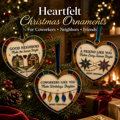 🎅 2026 Christmas Gift 50% Off--✨ Heartfelt "Stained-Glass Style" Christmas Ornaments | The Perfect Holiday Gift for Everyone You Love ❤️🎄