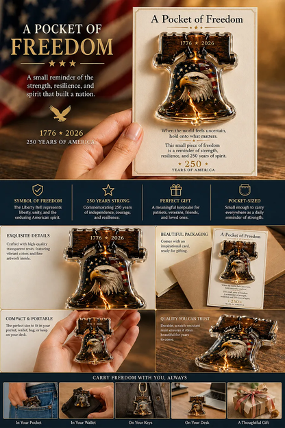 🔔🔔"Freedom's Perch" – Liberty Bell Eagle, 250th Anniversary
