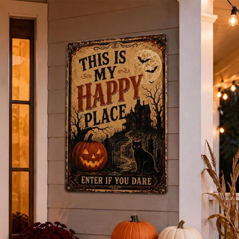 🎃🦇 Welcome to Your Haunted Haven: This Is My Haunted Place Halloween Door Sign