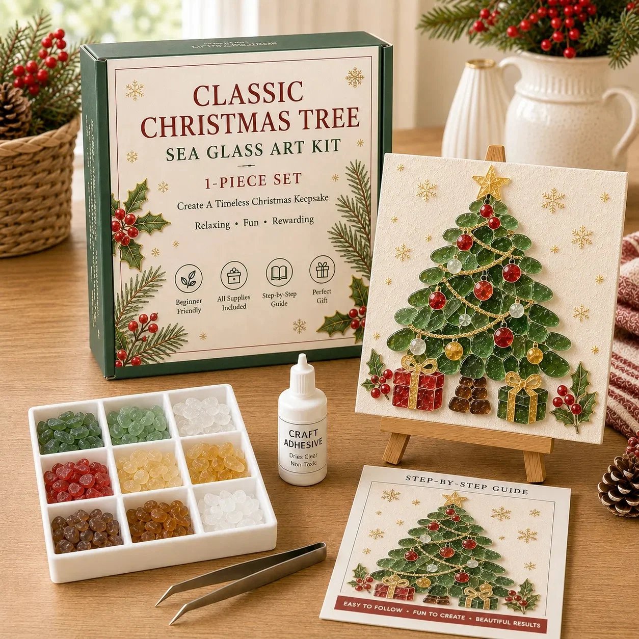 🔥 LAST DAY 49% OFF 🎄 Christmas Sea Glass Art Kit
