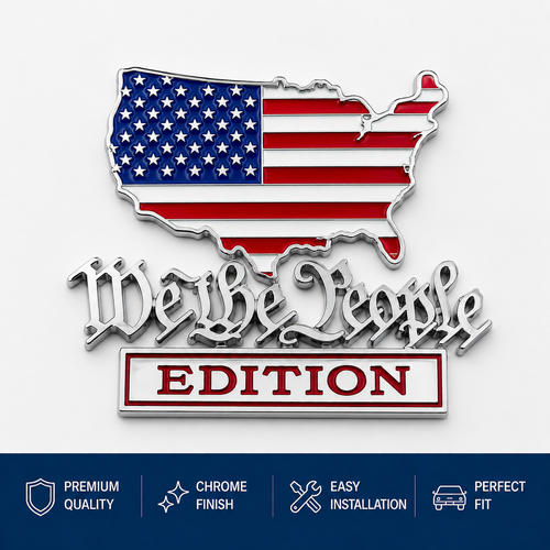🔥Summer Sale 49% OFF🔥We The People Patriot Flag Edition Car Emblem Metal Badge