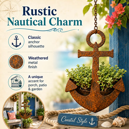 ⚓Rustic Anchor Hanging Planter