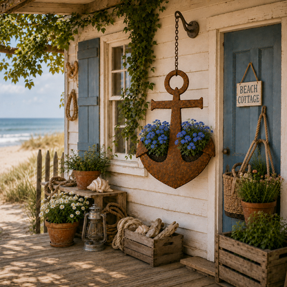 ⚓Rustic Anchor Hanging Planter