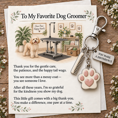 ✨ The "You Make a Difference" Appreciation Gift Set – Keychain & Greeting Card ✨