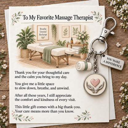 ✨ The "You Make a Difference" Appreciation Gift Set – Keychain & Greeting Card ✨