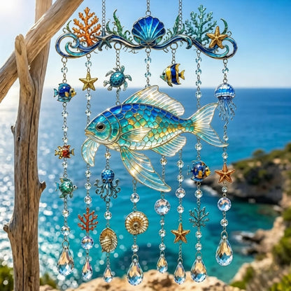 🐋🐋 Ocean-Themed  Wind Chime – Bring the Ocean Glow to Your Garden (📦Buy 2 Free Shipping)