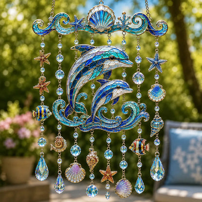 🐋🐋 Ocean-Themed  Wind Chime – Bring the Ocean Glow to Your Garden (📦Buy 2 Free Shipping)