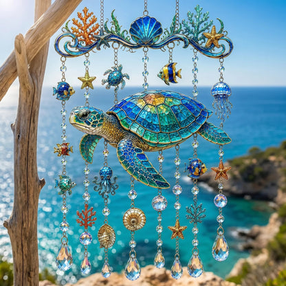 🐋🐋 Ocean-Themed  Wind Chime – Bring the Ocean Glow to Your Garden (📦Buy 2 Free Shipping)