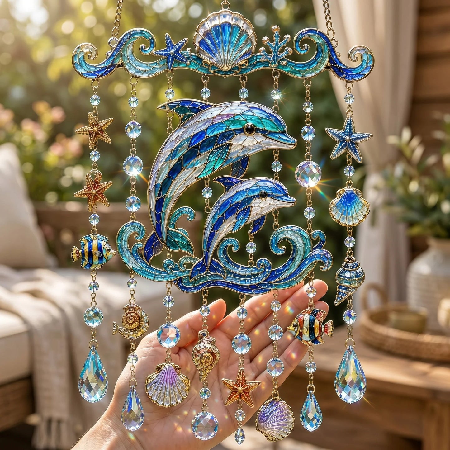 🐋🐋 Ocean-Themed  Wind Chime – Bring the Ocean Glow to Your Garden (📦Buy 2 Free Shipping)