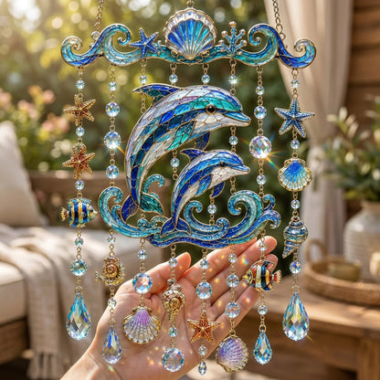 🐋🐋 Ocean-Themed  Wind Chime – Bring the Ocean Glow to Your Garden (📦Buy 2 Free Shipping)
