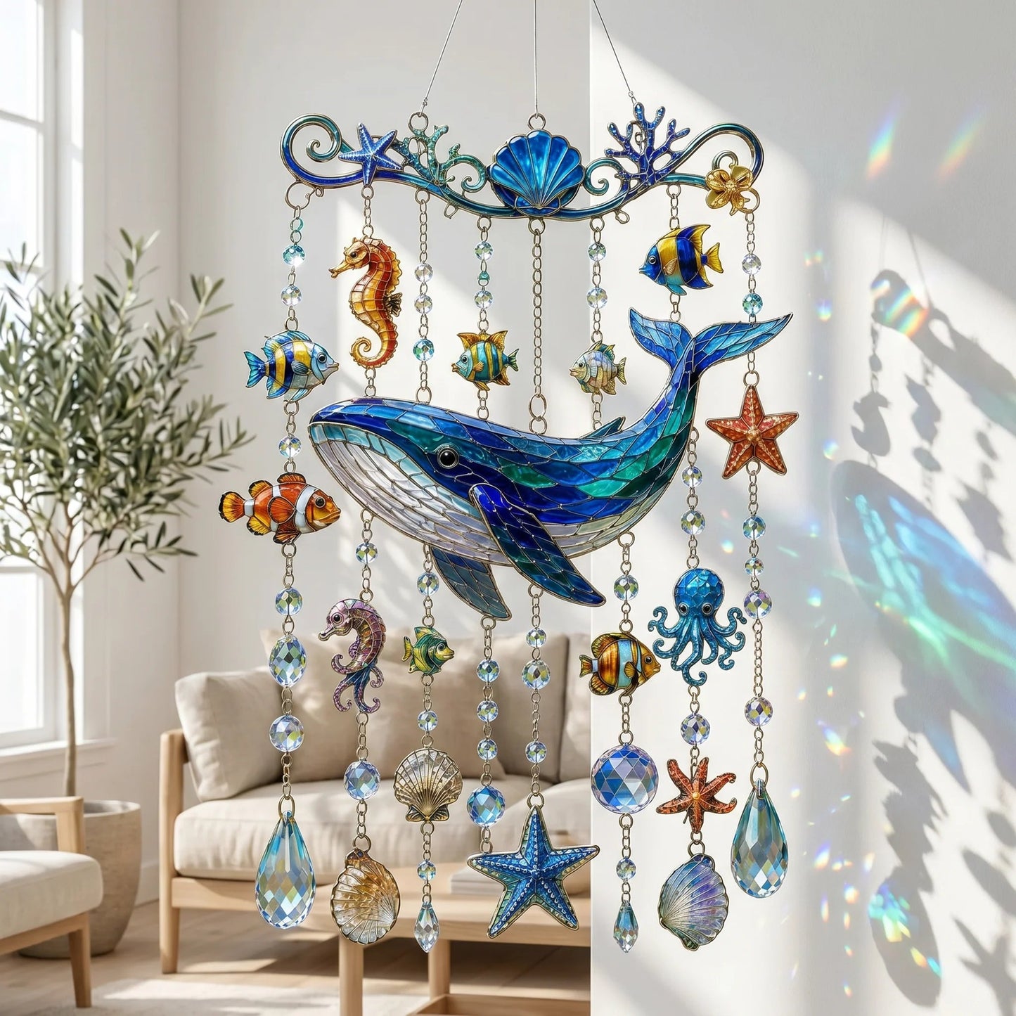 🐋🐋 Ocean-Themed  Wind Chime – Bring the Ocean Glow to Your Garden (📦Buy 2 Free Shipping)