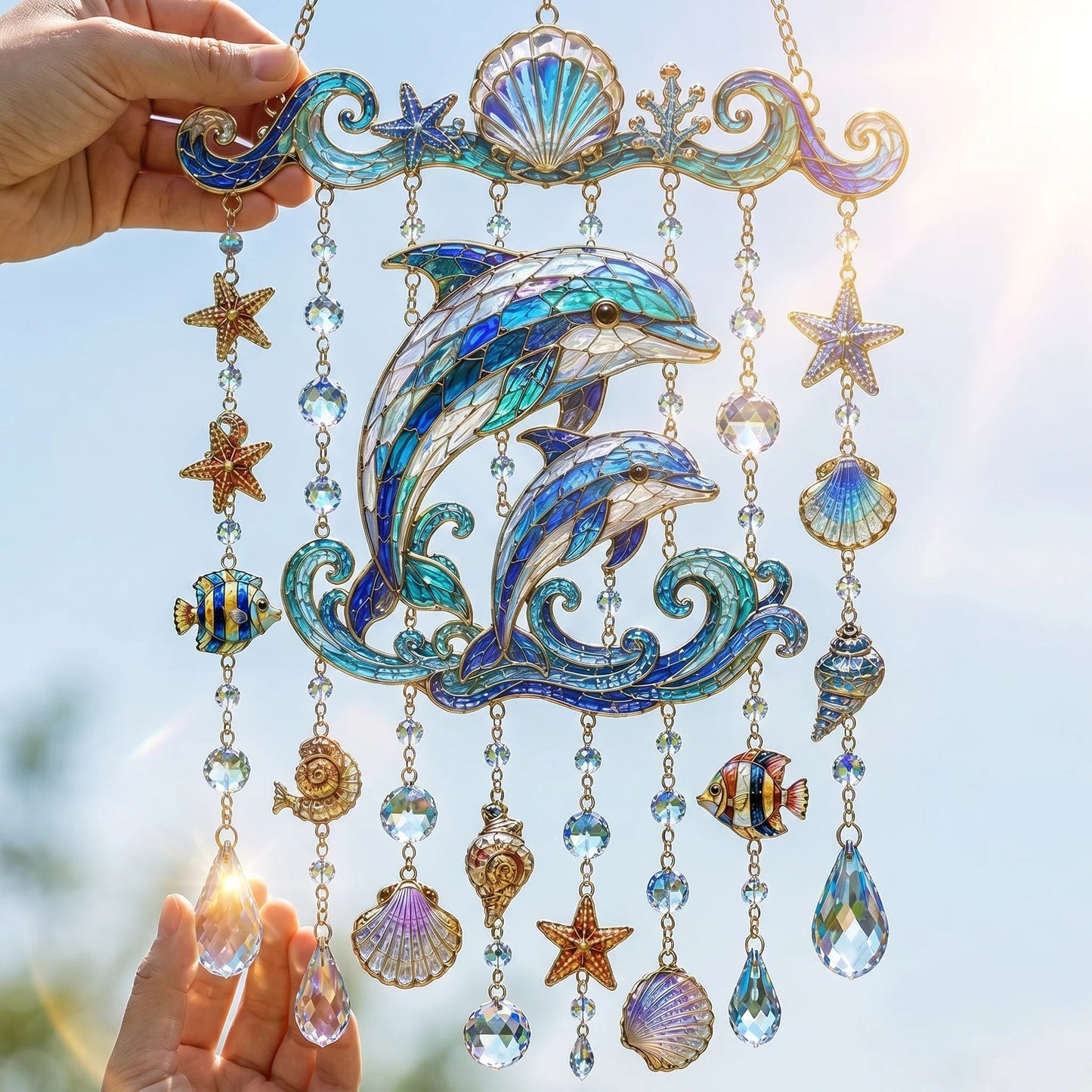 🐋🐋 Ocean-Themed  Wind Chime – Bring the Ocean Glow to Your Garden (📦Buy 2 Free Shipping)