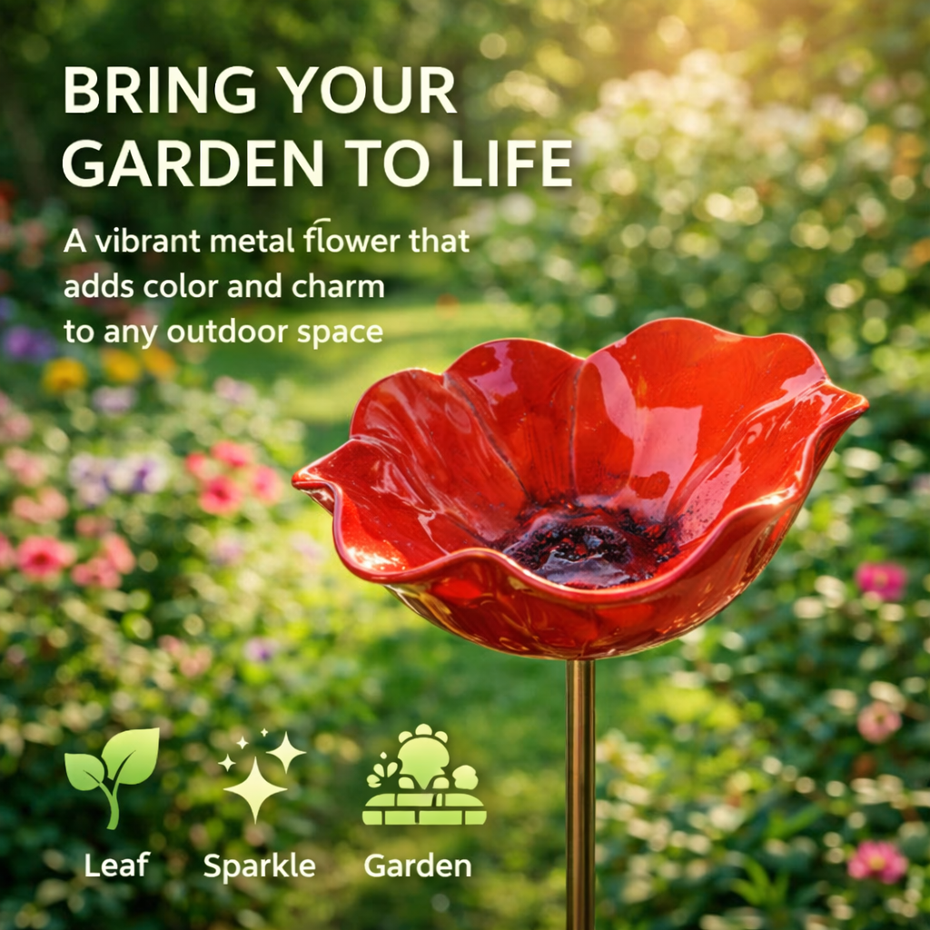 💖🎁2026 Mother's Day Gifts 50% Off--🐦🐦Handmade Metal Flower Garden Stake🎁