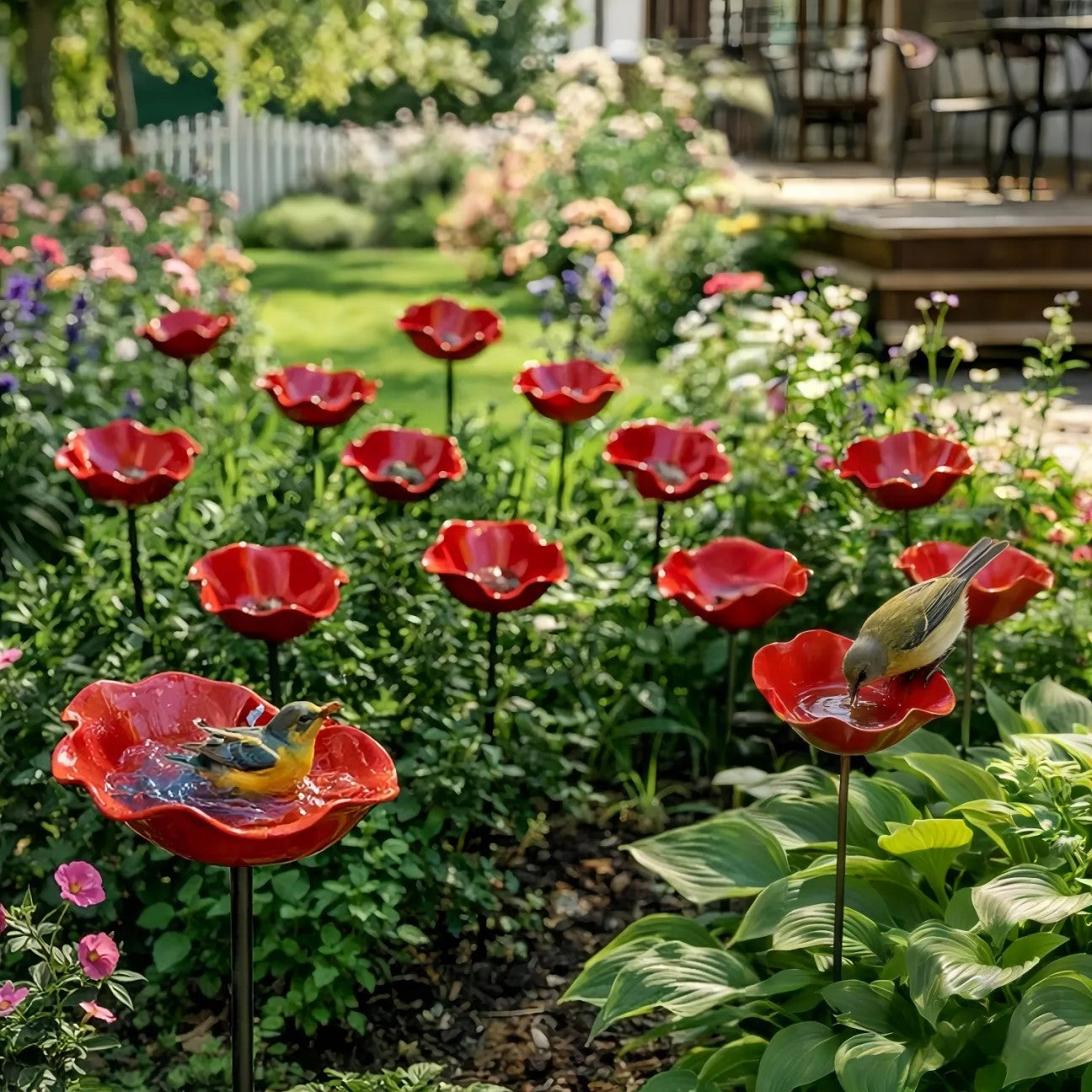 💖🎁2026 Mother's Day Gifts 50% Off--🐦🐦Handmade Metal Flower Garden Stake🎁