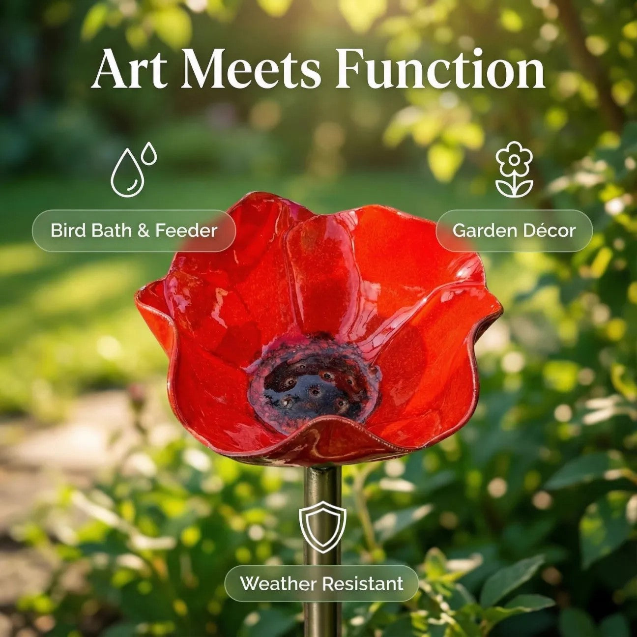 💖🎁2026 Mother's Day Gifts 50% Off--🐦🐦Handmade Metal Flower Garden Stake🎁