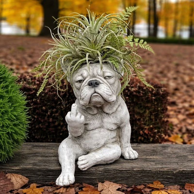 🐶Funny French Bulldog Planter – Your Plants Just Got Attitude 🌿🐶