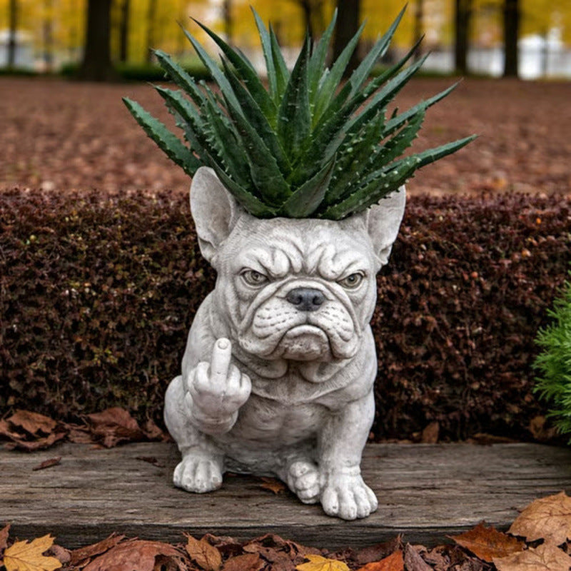 🐶Funny French Bulldog Planter – Your Plants Just Got Attitude 🌿🐶