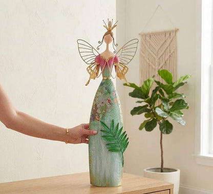 🎁🎁Enchanted Angel Decor-Whimsical Fairy Garden Metal   Statues