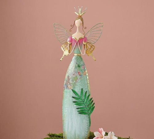 🎁🎁Enchanted Angel Decor-Whimsical Fairy Garden Metal   Statues