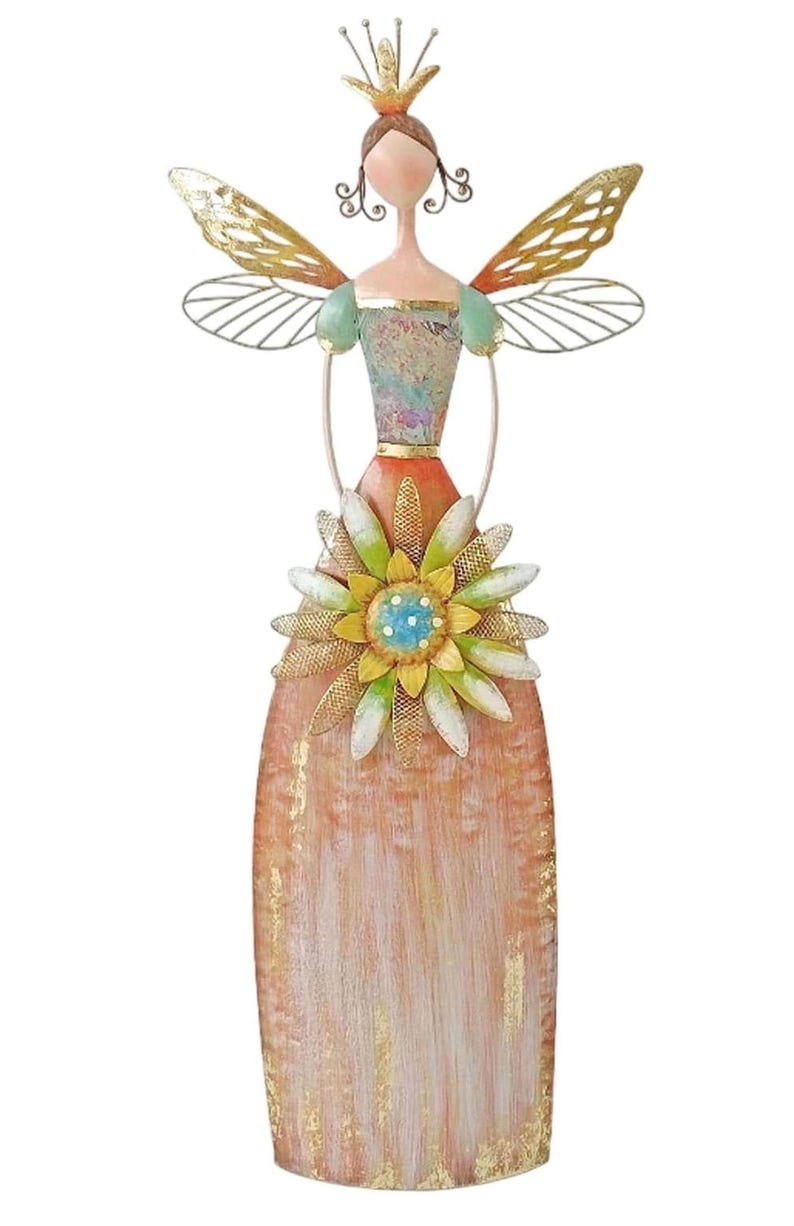 🎁🎁Enchanted Angel Decor-Whimsical Fairy Garden Metal   Statues