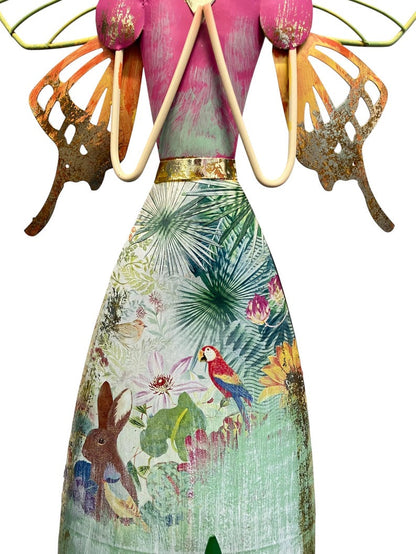 🎁🎁Enchanted Angel Decor-Whimsical Fairy Garden Metal   Statues