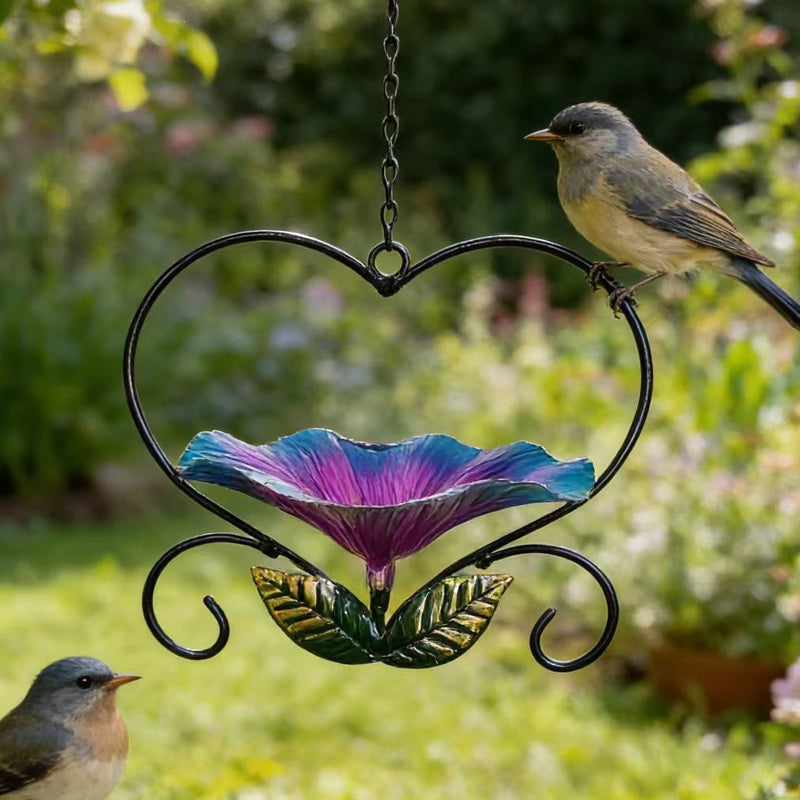 💖💖🐦 Heart-Shaped Bird Feeder – Floral, Hanging,Perfect for Backyard or Balcony 🏡