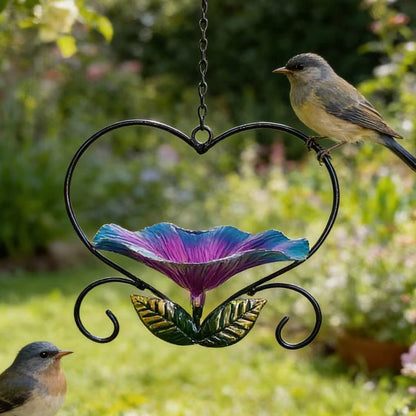 💖💖🐦 Heart-Shaped Bird Feeder – Floral, Hanging,Perfect for Backyard or Balcony 🏡