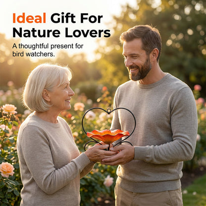 💖💖🐦 Heart-Shaped Bird Feeder – Floral, Hanging,Perfect for Backyard or Balcony 🏡