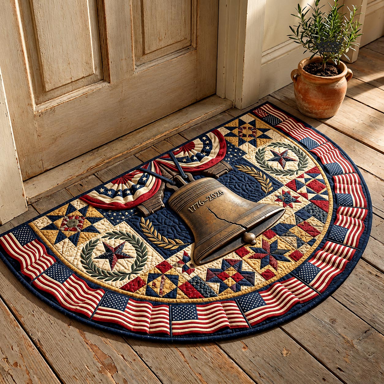 🎊🎊America 250 Years Patchwork Quilted Welcome Mat
