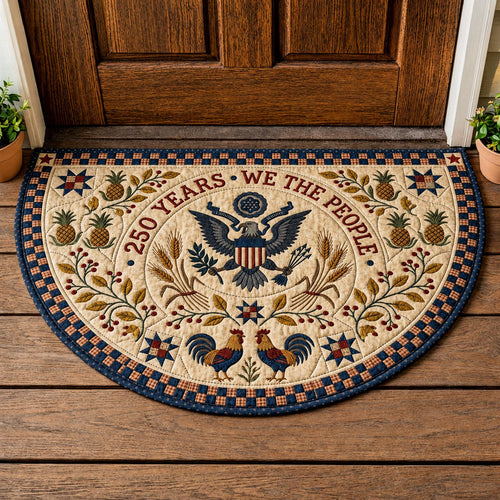 🎊🎊America 250 Years Patchwork Quilted Welcome Mat