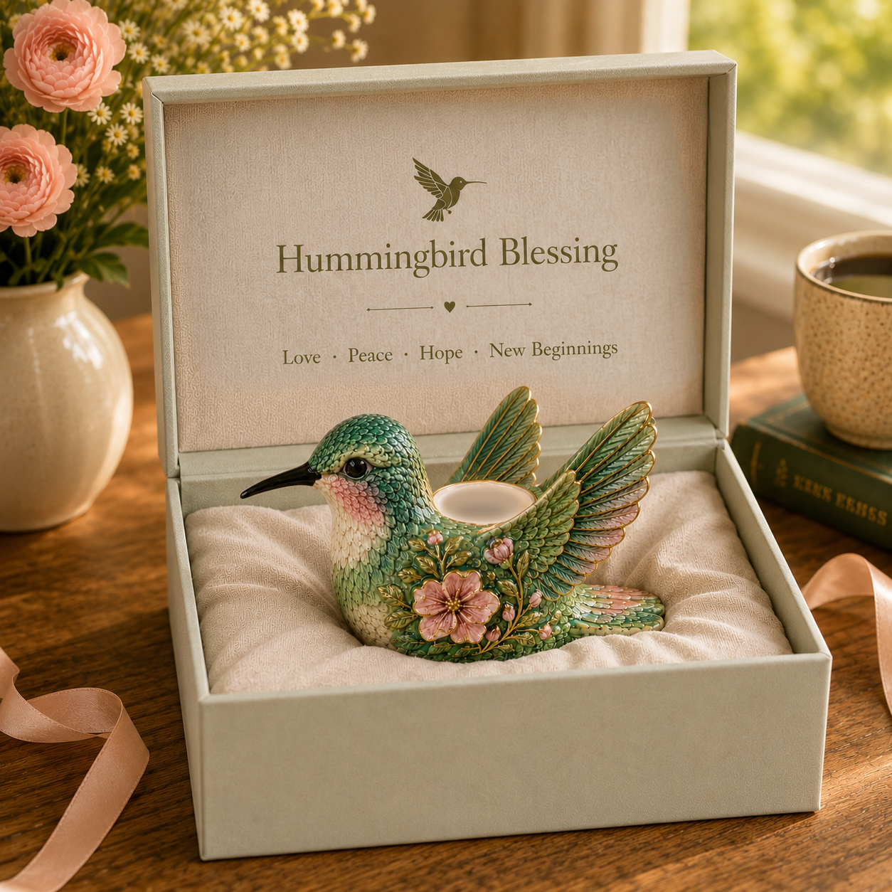 🌸🌸Hummingbird Candle Holder Of Hope & Blessings ✨