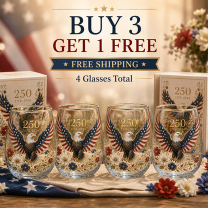 🦅🦅Limited Edition 2026 USA 250 Years of Freedom Eagle Glass