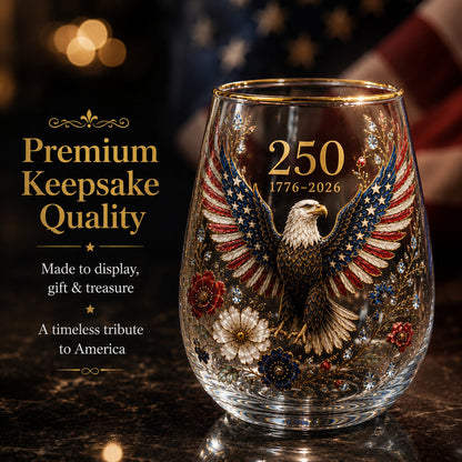 🦅🦅Limited Edition 2026 USA 250 Years of Freedom Eagle Glass