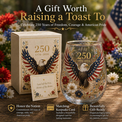 🦅🦅Limited Edition 2026 USA 250 Years of Freedom Eagle Glass