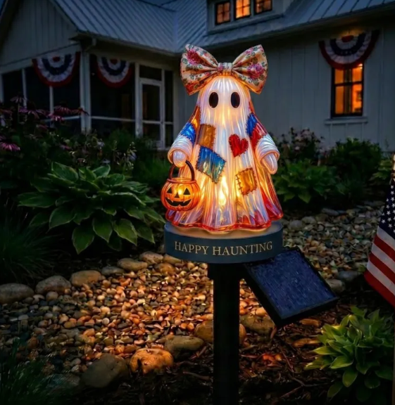 🔥🔥TODAY'S SPECIAL OFFER-50% OFF 🔥Lighted Vintage Patchwork Ghost Solar Garden Light