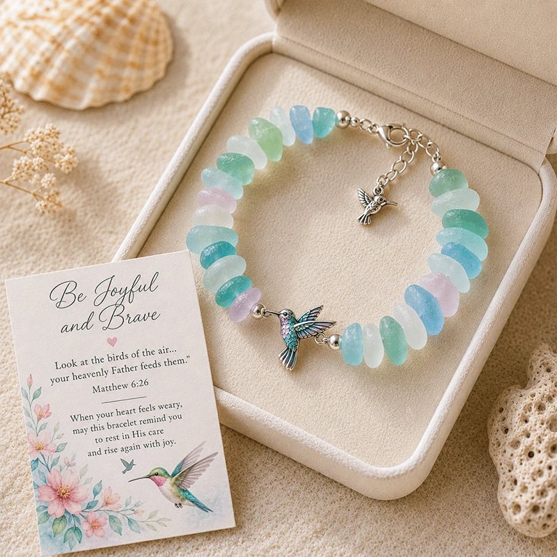 🔥Last Day 49% OFF - 🩵 Sea Glass Blessing Bracelet