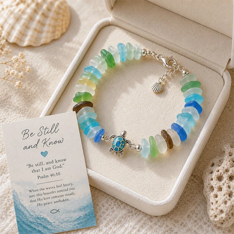 🔥Last Day 49% OFF - 🩵 Sea Glass Blessing Bracelet