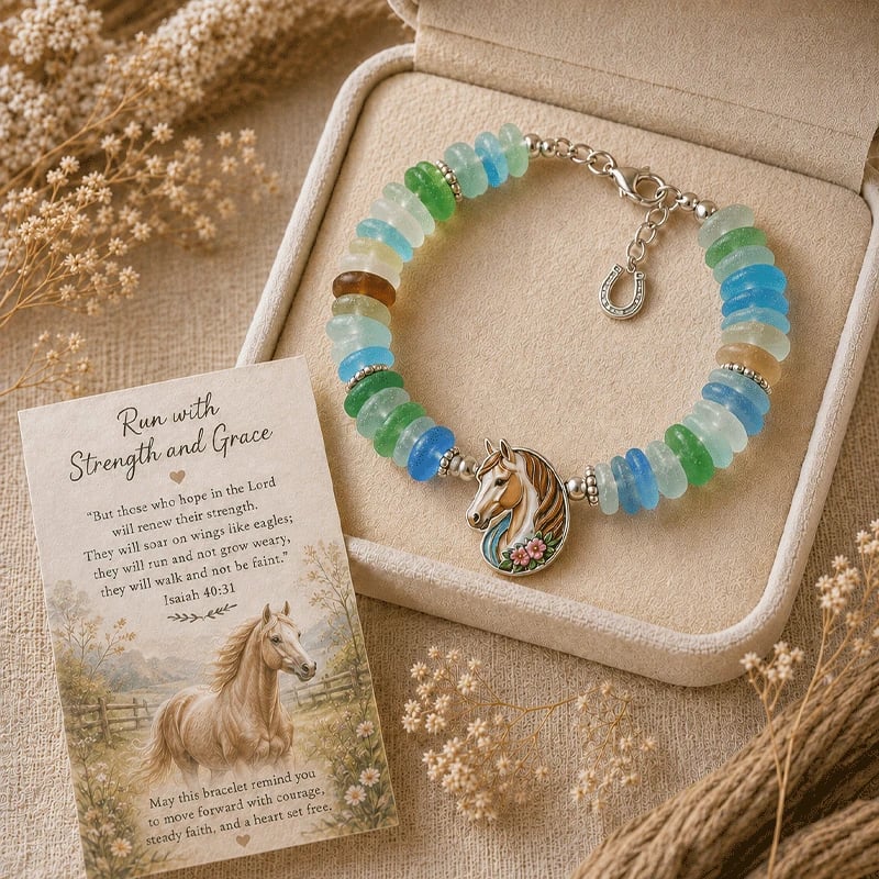 🔥Last Day 49% OFF - 🩵 Sea Glass Blessing Bracelet