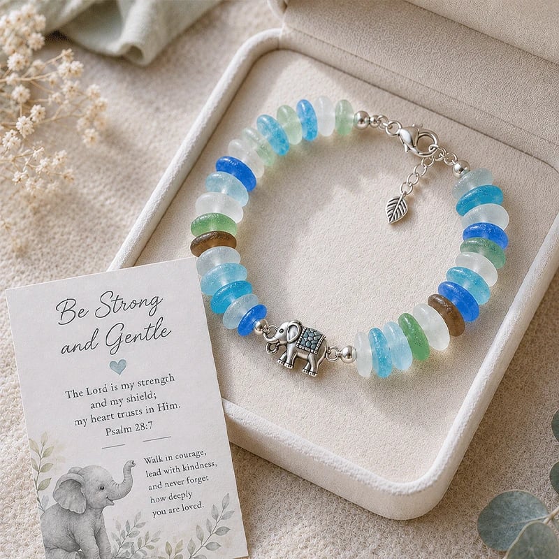 🔥Last Day 49% OFF - 🩵 Sea Glass Blessing Bracelet